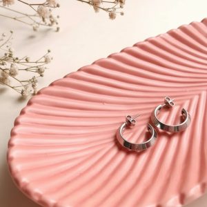 silver hoop earrings